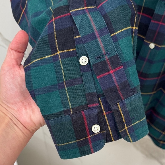 Vintage Polo Ralph Lauren Blake Dog Tartan Plaid Button Down Oxford - Picture 4 of 5